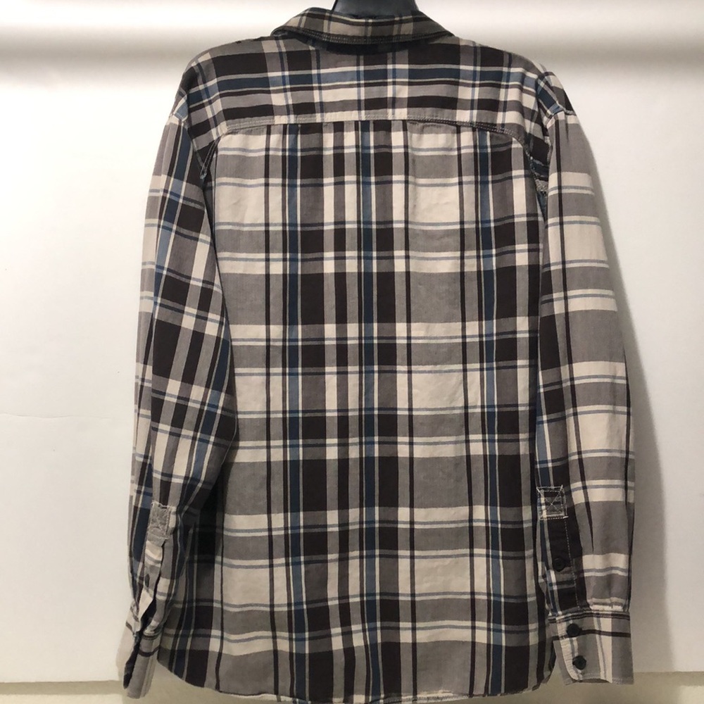 Columbia Women’s L Check Patch Pockets LS Shirt - Picture 5 of 6